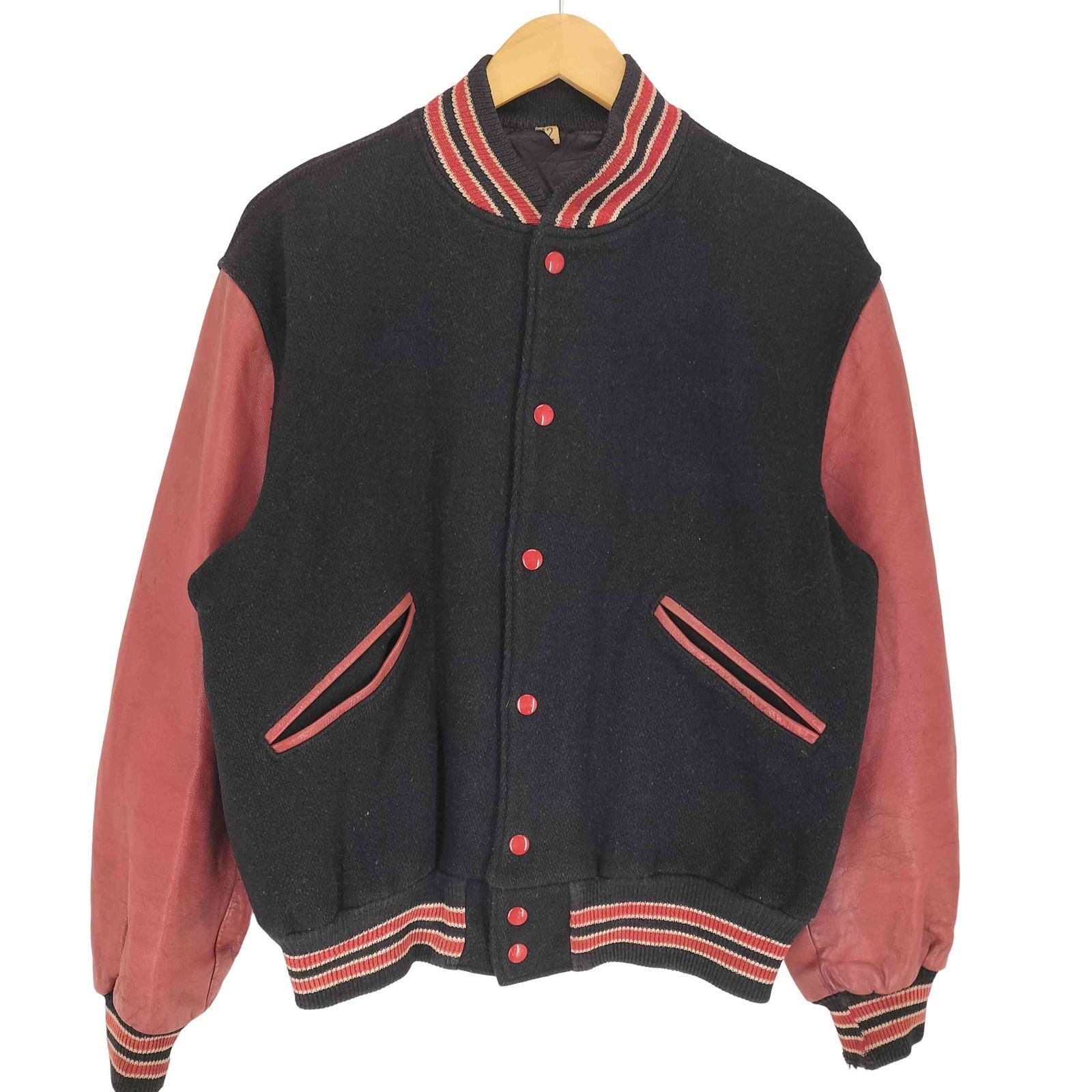 バトウィン BUTWIN 60-70s 袖レザースタジャン メンズ 42 - メルカリ