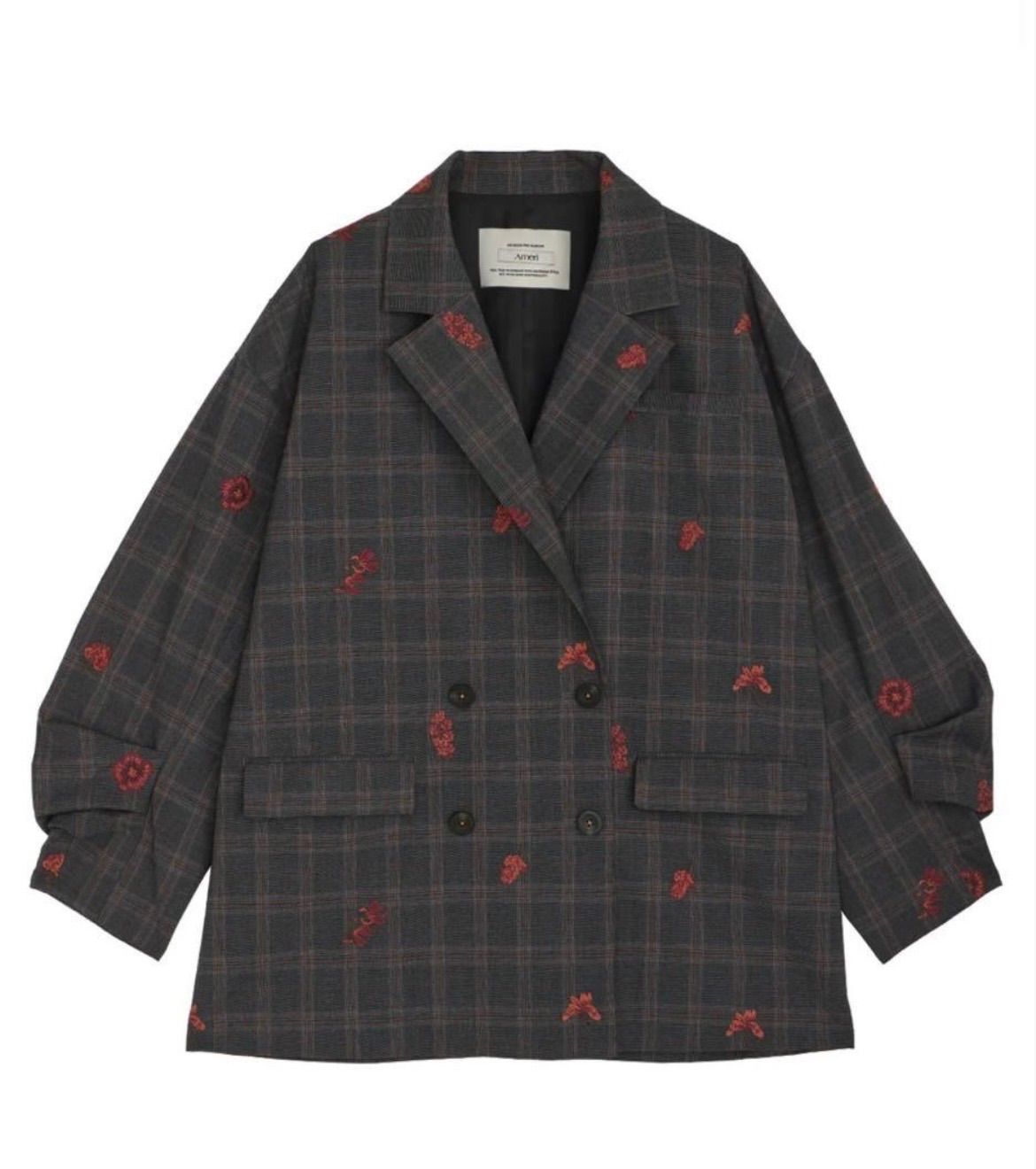 ジャケット・アウター Ameri Vintage CHECK FLOWER PAPA JACKET CHECK FLOWER PAPA JACKET（テーラードジャケット）｜Ameri（アメリ