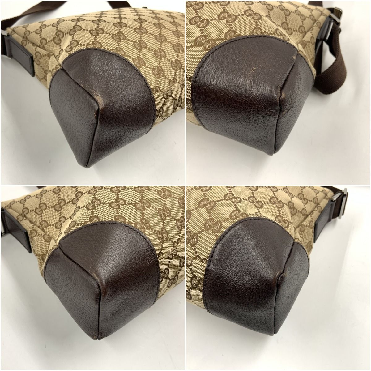 GUCCI グッチ GGキャンバス ショルダーバッグ 114273 ベージュ x