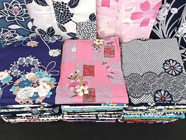平和屋着物□浴衣 まとめて 45点 紫陽花 菖蒲 花柄 暈し染め など 着用