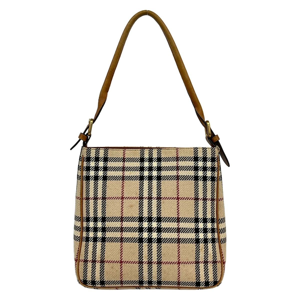 BURBERRY/Burberry(バーバリー) ショルダーバッグ - ベージュ×ダークネイビー×マルチ チェック柄 レザー BURBERRY/Burberry(バーバリー) ショルダーバッグ - ベージュ×ダーク