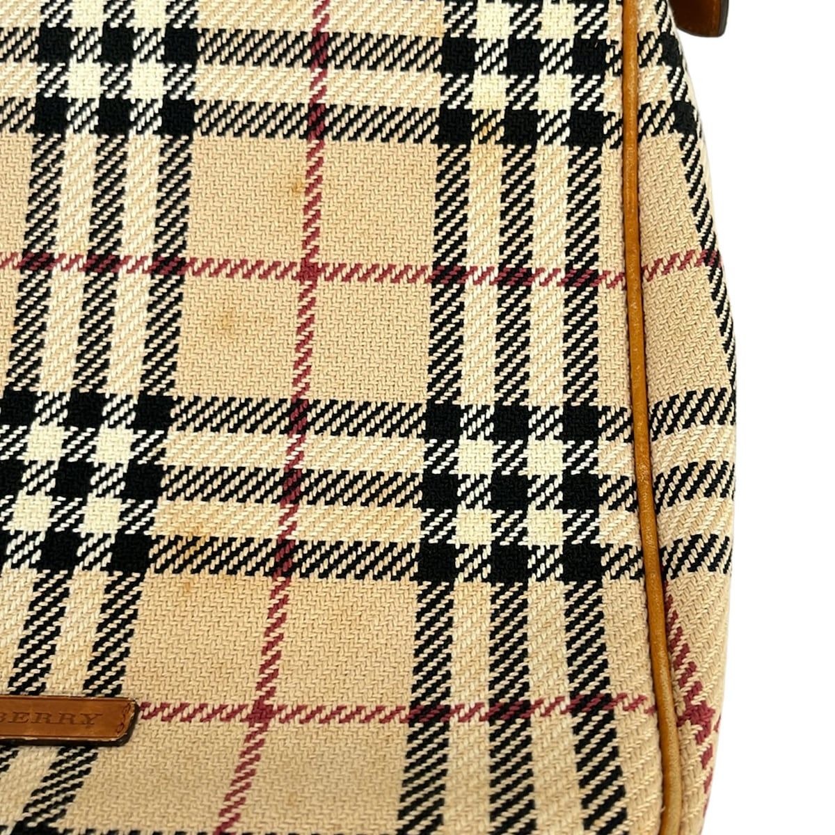 BURBERRY/Burberry(バーバリー) ショルダーバッグ - ベージュ×ダークネイビー×マルチ チェック柄 レザー BURBERRY/Burberry(バーバリー) ショルダーバッグ - ベージュ×ダーク