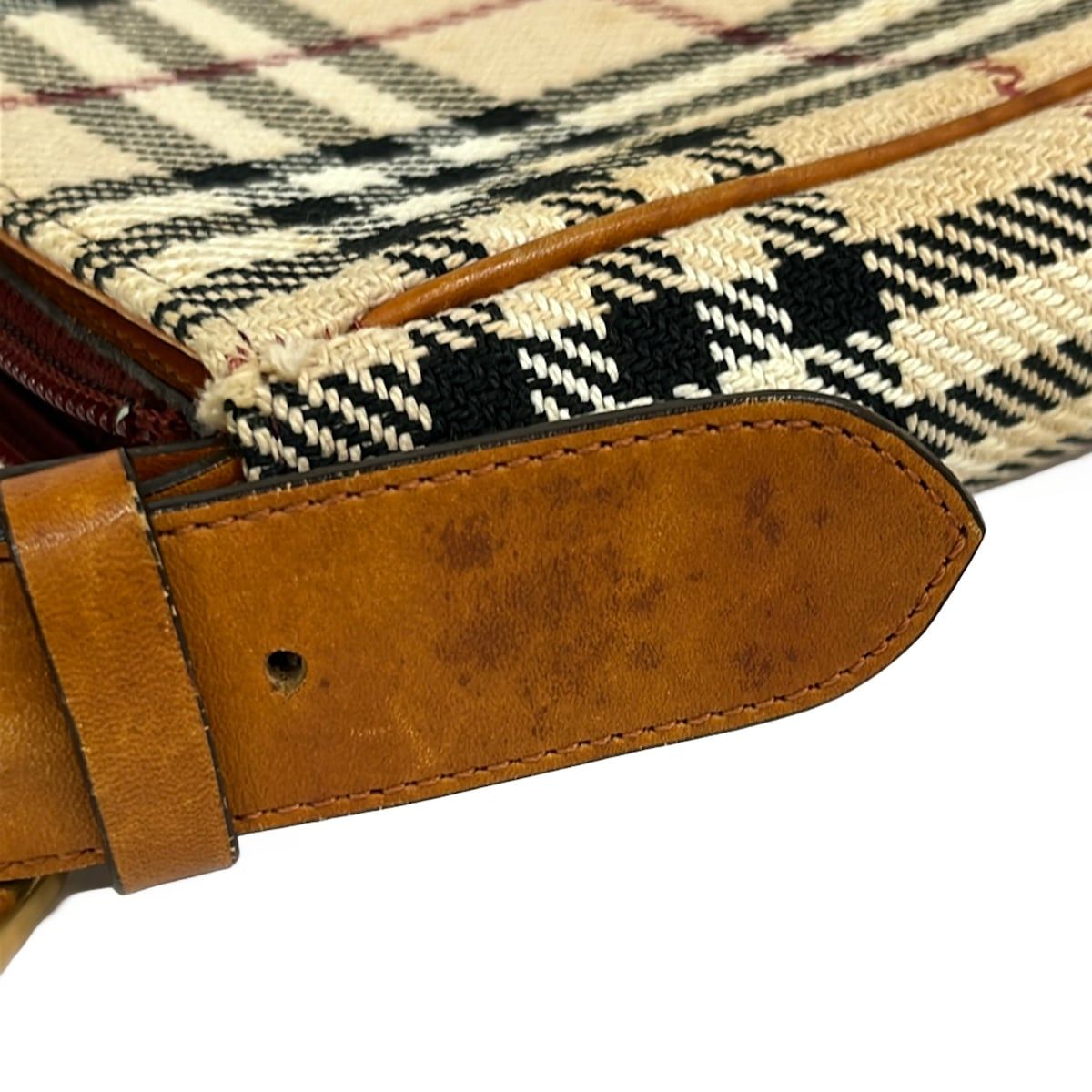 BURBERRY/Burberry(バーバリー) ショルダーバッグ - ベージュ×ダークネイビー×マルチ チェック柄 レザー BURBERRY/Burberry(バーバリー) ショルダーバッグ - ベージュ×ダーク