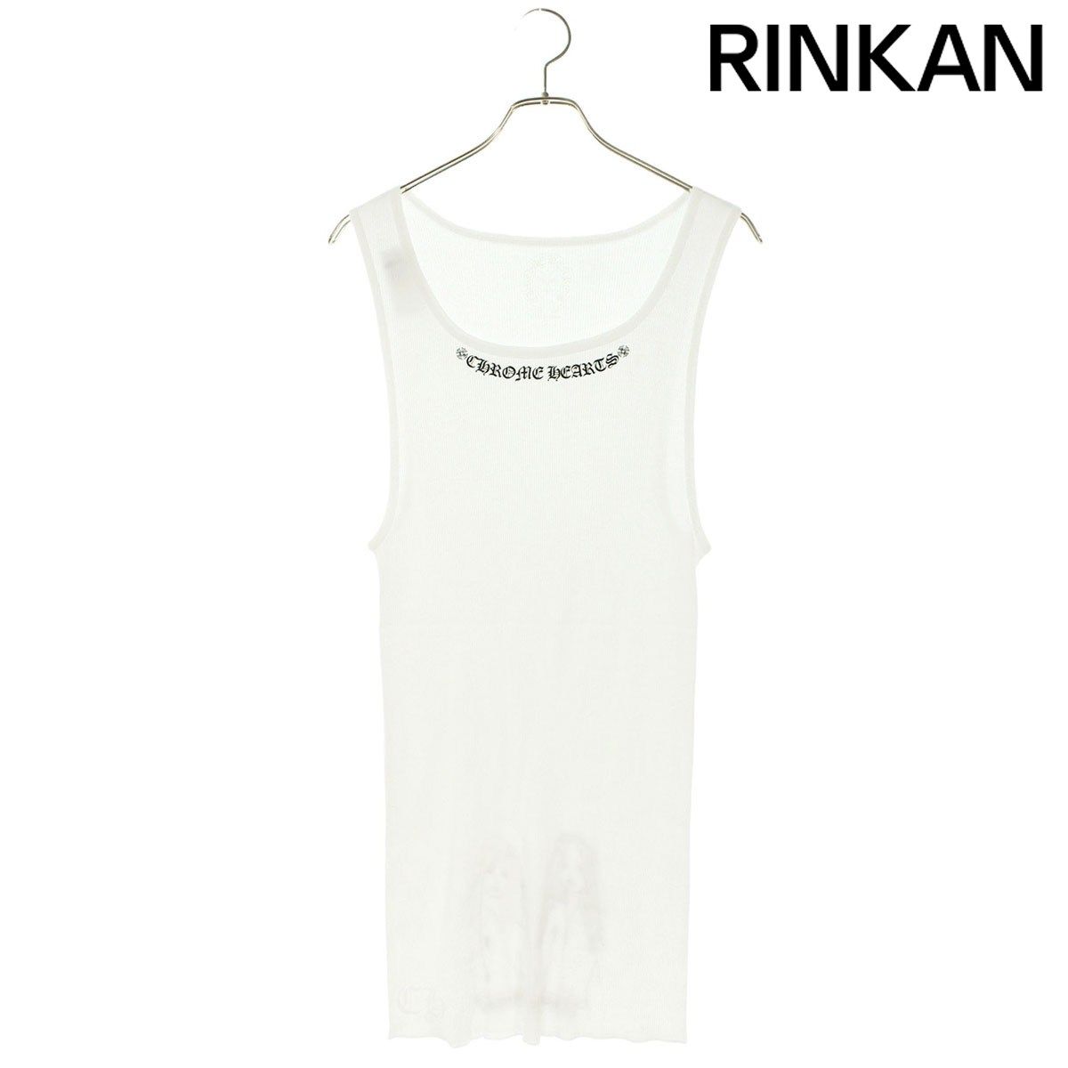 クロムハーツ RIB TANK ネックロゴプリントタンクトップ メンズ XL