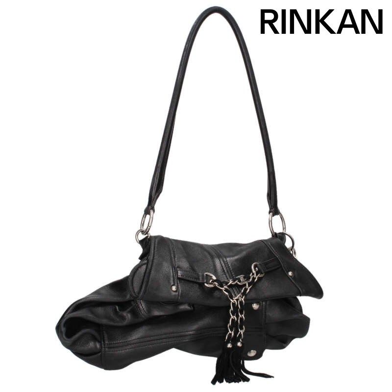 バレンシアガ 829490/Broken Bag チェーン装飾レザークラッチバッグ