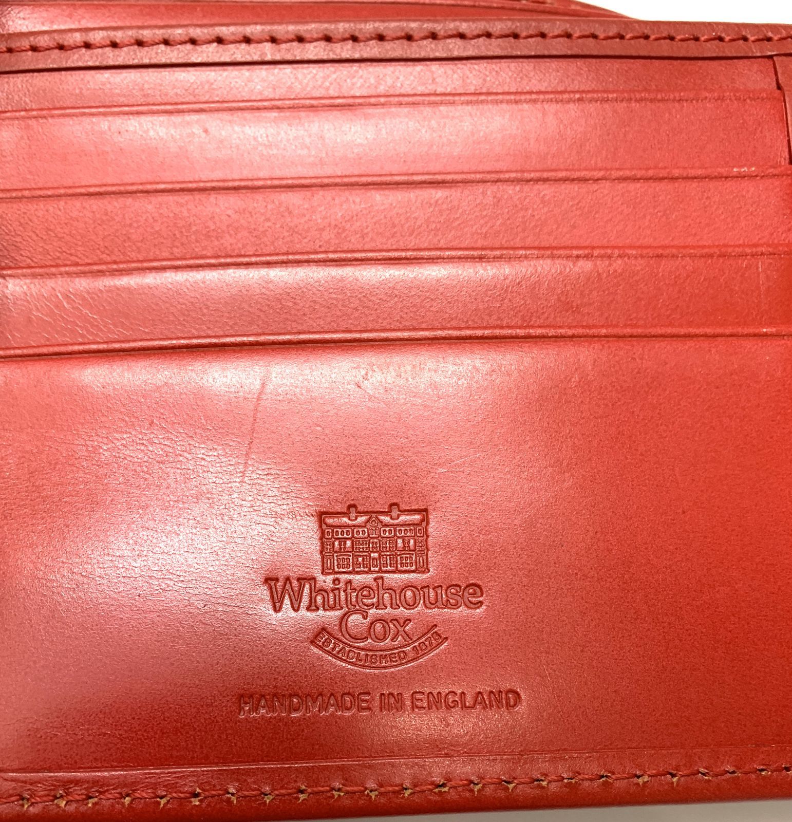 WHITEHOUSE COX ホワイトハウスコックス 小銭入れ付 2折り財布 皮 牛革