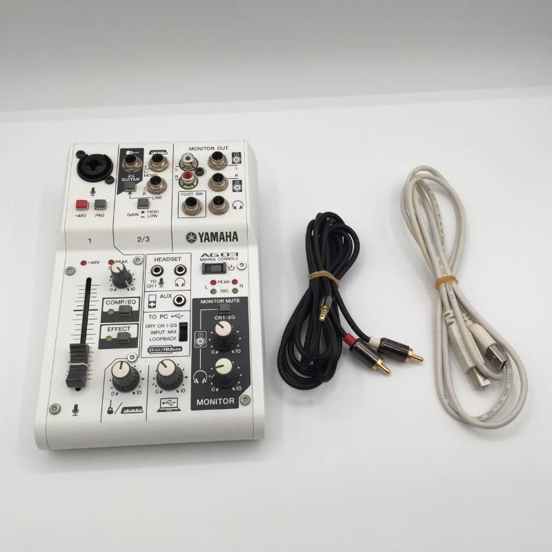 動作品】YAMAHA AG03 ミキシングコンソール ウェブキャスティング 音楽