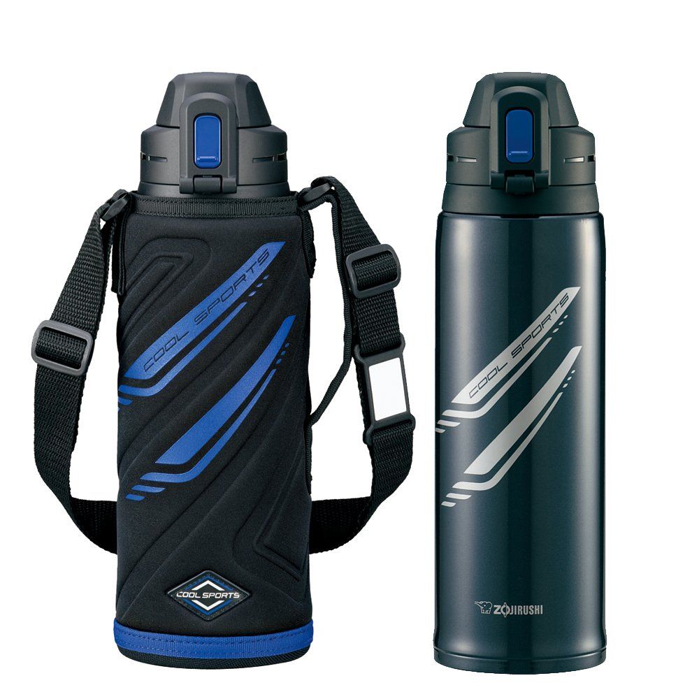 象印 ( ZOJIRUSHI ) 水筒 直飲み ステンレスクールボトル1.03L SD-EA10-BA [ブラック/ブルー] [1030 ml]