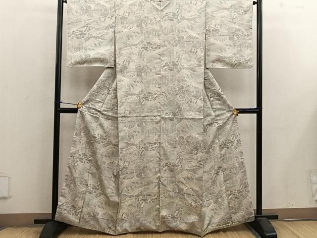 平和屋着物▽上質な紬　単衣　80亀甲　抽象文様　正絹　逸品　AABA7521fy 平和屋着物□上質な紬 風景花文 正絹 逸品 BAAX4477mz - メルカリ