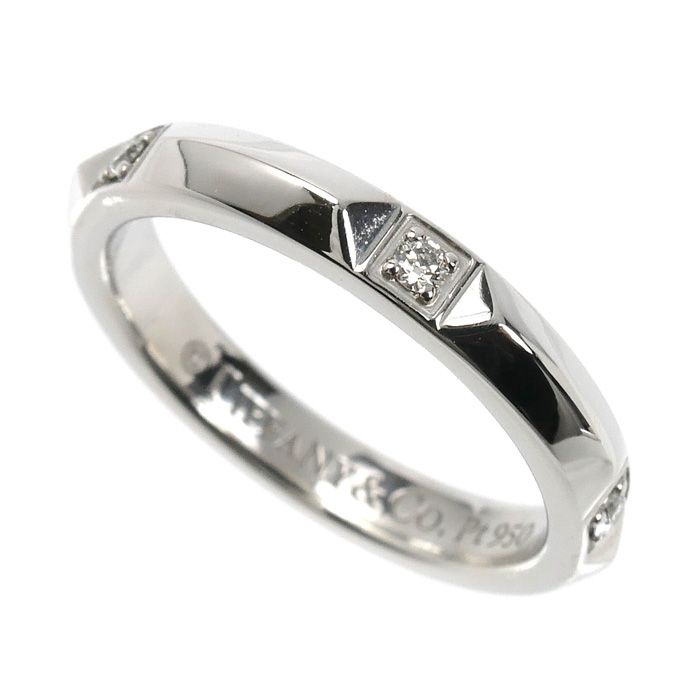 TIFFANY&Co. ティファニー Pt950プラチナ トゥルーバンド ダイヤ 