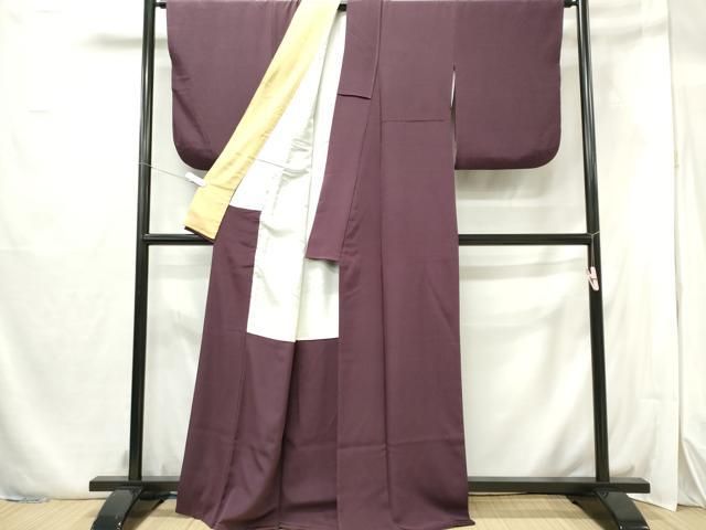 平和屋着物□上質な色無地 葡萄色 正絹 逸品 CABF6537ou - メルカリ