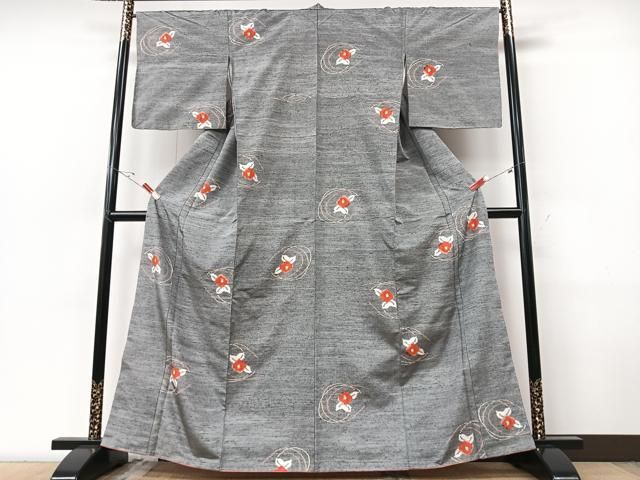 平和屋着物●上質な紬　舞蝶椿文　正絹　逸品　CABE6826ut 平和屋着物□上質な紬 舞花文 正絹 逸品 CABF5068xe - メルカリ