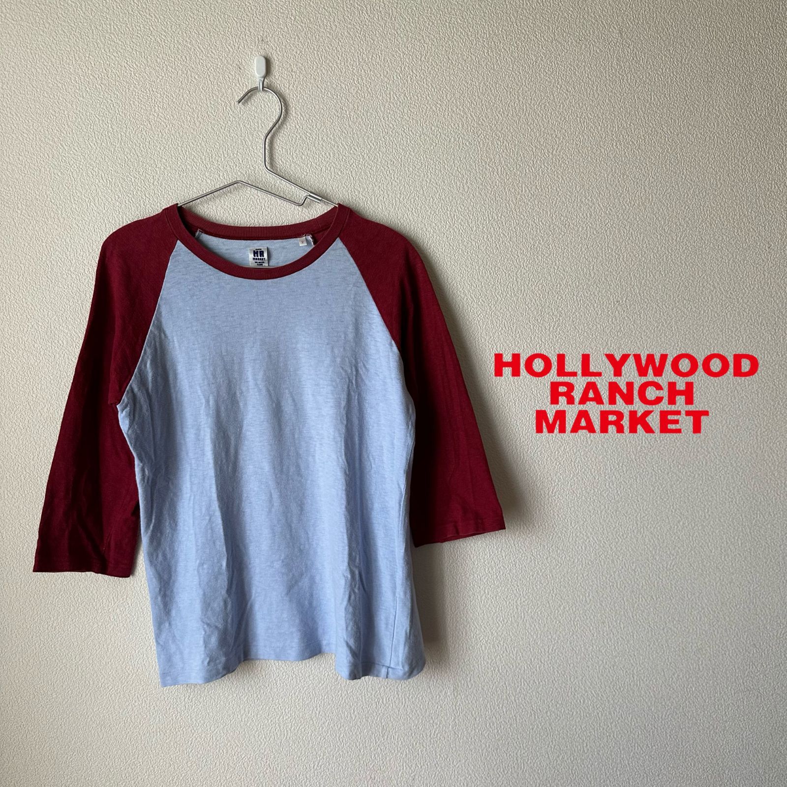 USED【HOLLYWOOD RANCH MARKET】ラグラン　TEE / RED SAX / M