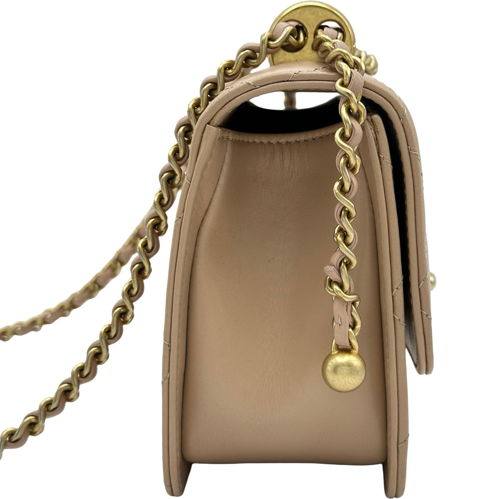 シャネル CHANEL マトラッセ スモール フラップバッグ AS2715 ブラック ゴールド金具 カーフスキン レディース ショルダーバッグ CHANEL - シャネル CHANEL マトラッセ スモール フラップバッグ AS2715