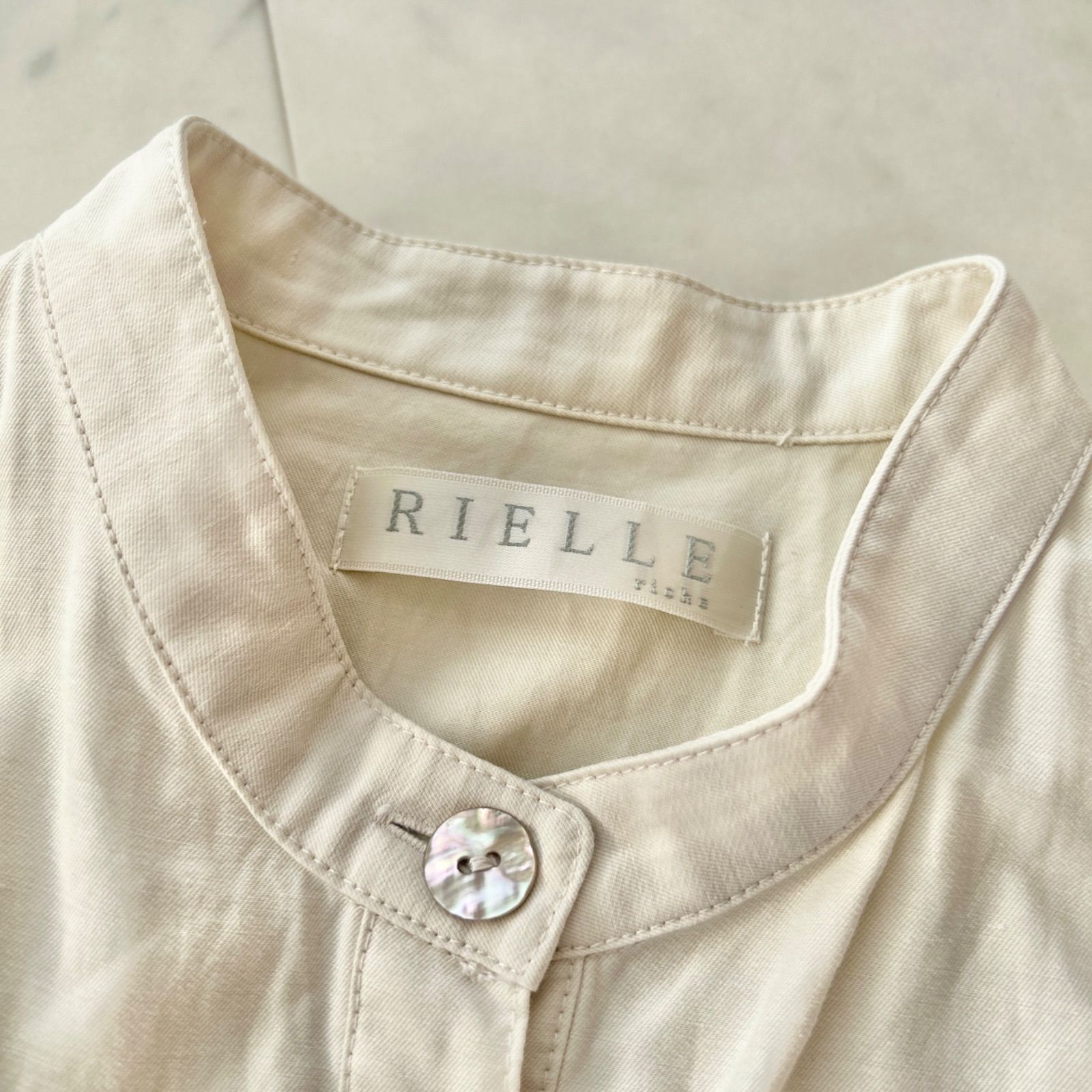 RIELLE RICHE リエルリシェ ウエストマーク ノースリーブ ワンピース 