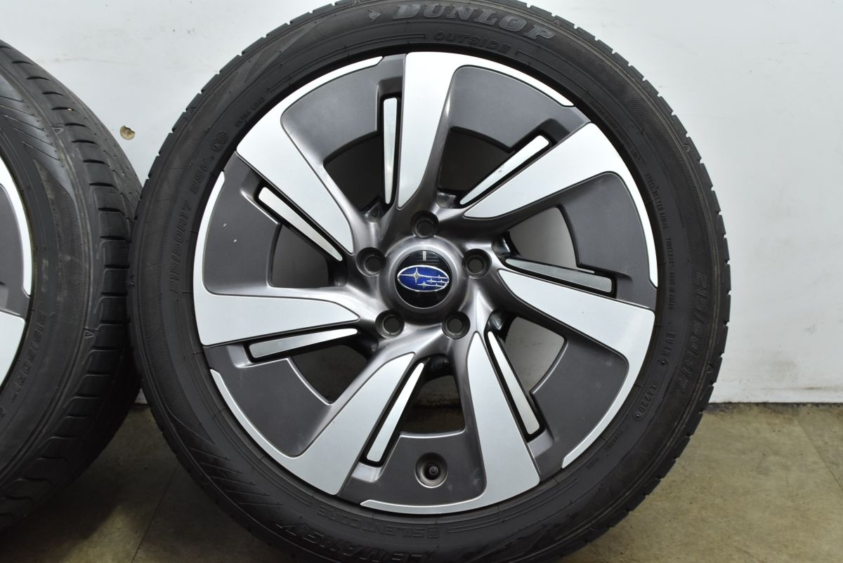 17インチ スバル レヴォーグ外し 215/50R17 2014年製 7.5から8.0ミリ溝有り 交換用に】スバル レヴォーグ 純正 17in 7J +55 PCD114.3 ダンロップ