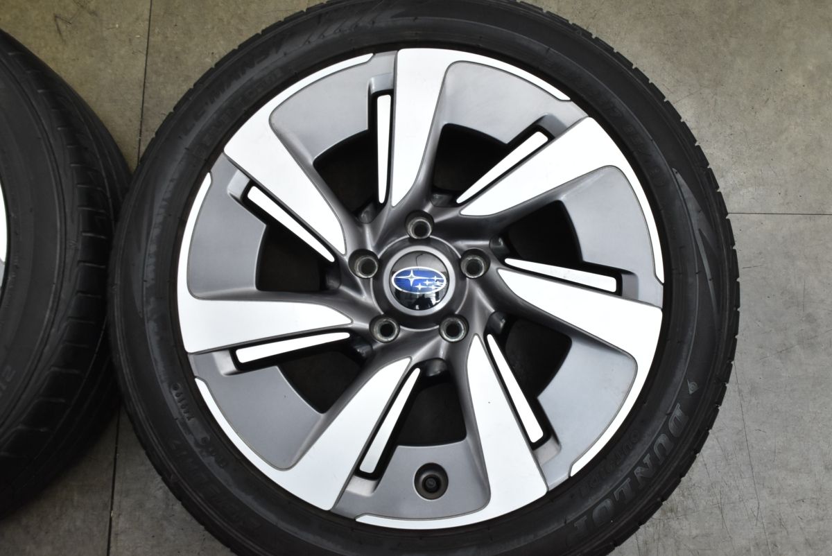 交換用に】スバル レヴォーグ 純正 17in 7J +55 PCD114.3 ダンロップ