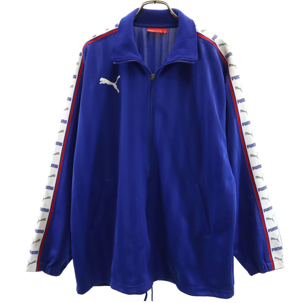 PUMA プーマ トラックジャケット S-M ブルー系 ジャージ メンズ 古着 