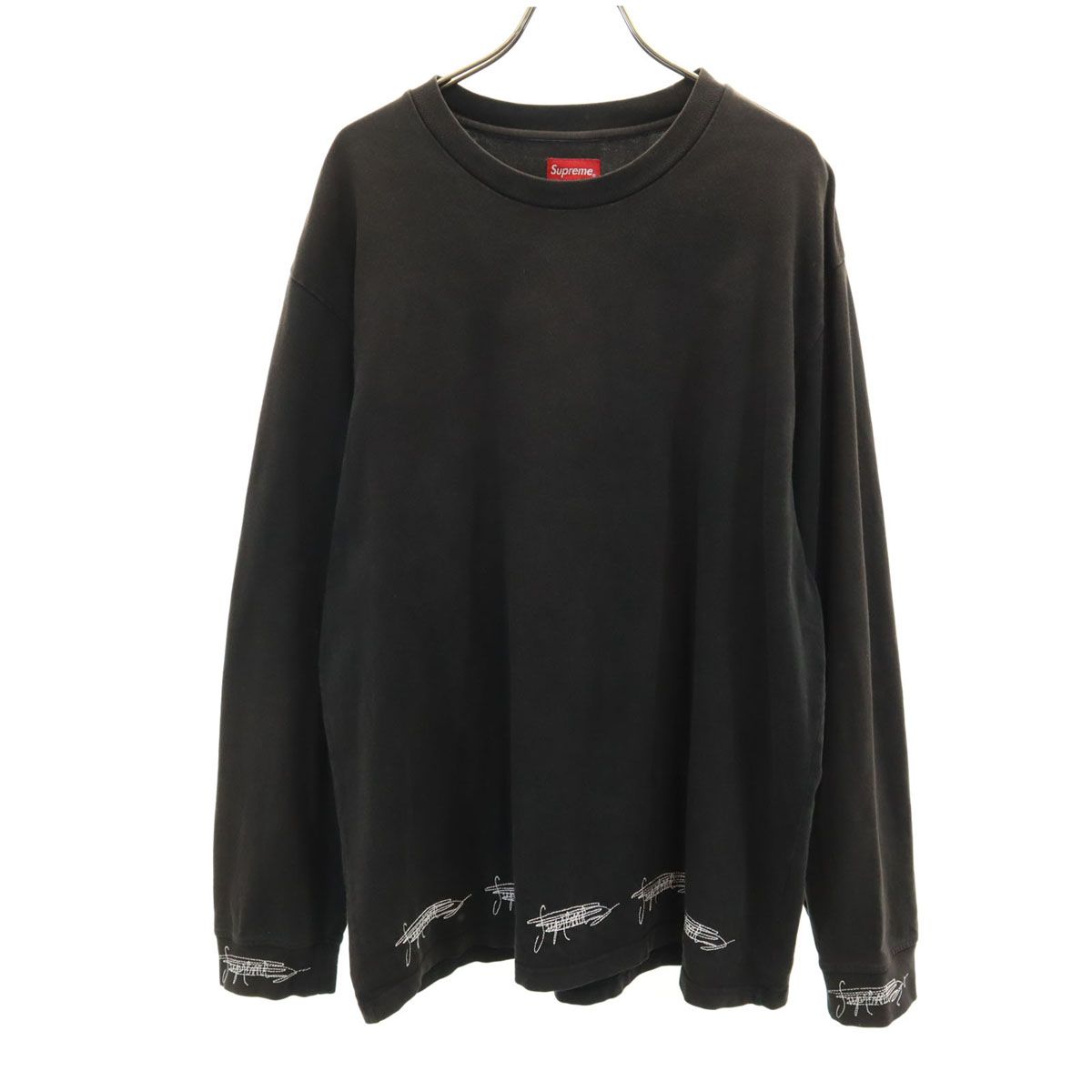 Supreme シュプリーム ポルトガル製 長袖 Tシャツ L ブラック ロンT 