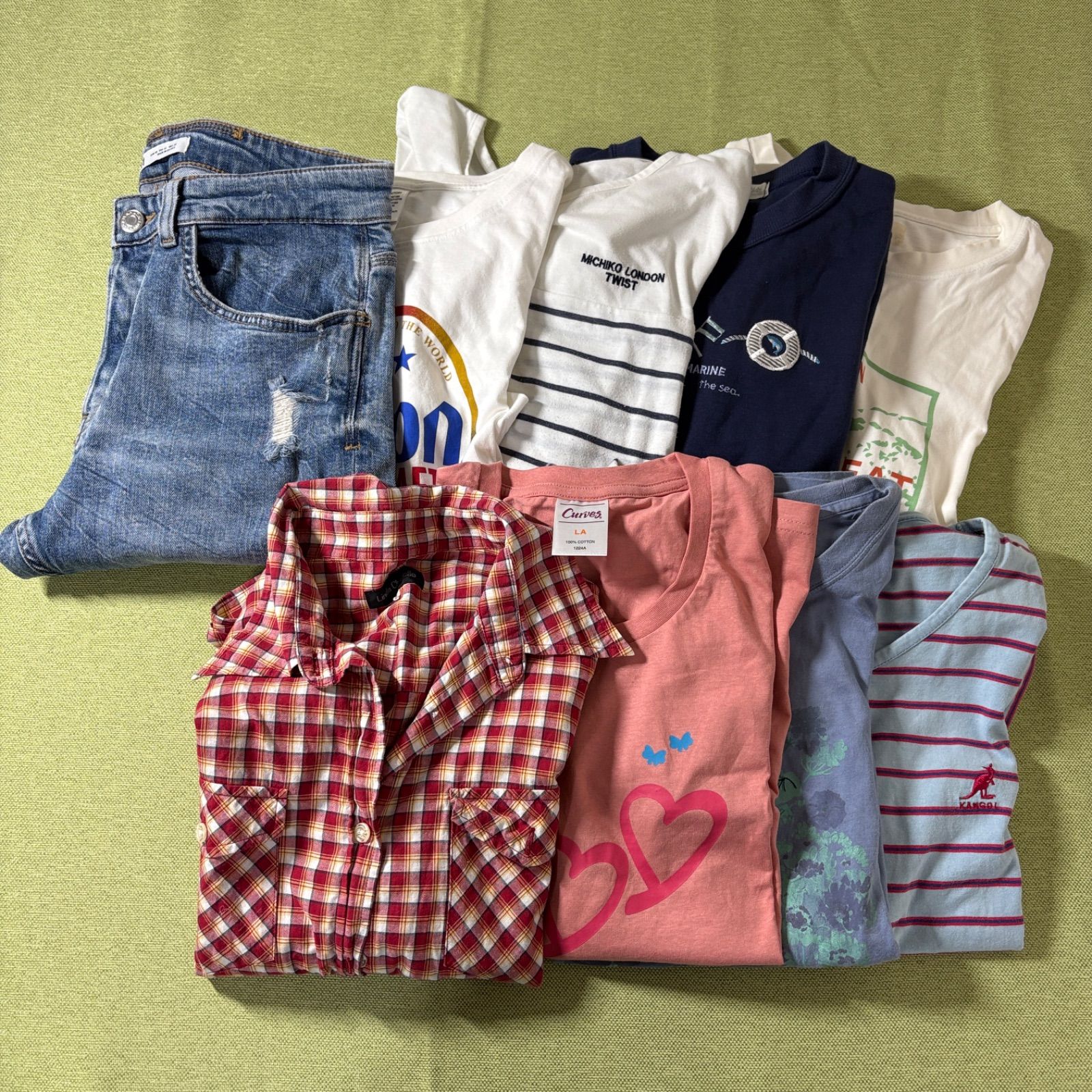 レディースLサイズ 9点まとめ売り 夏物中心 Tシャツ デニム 入り 
