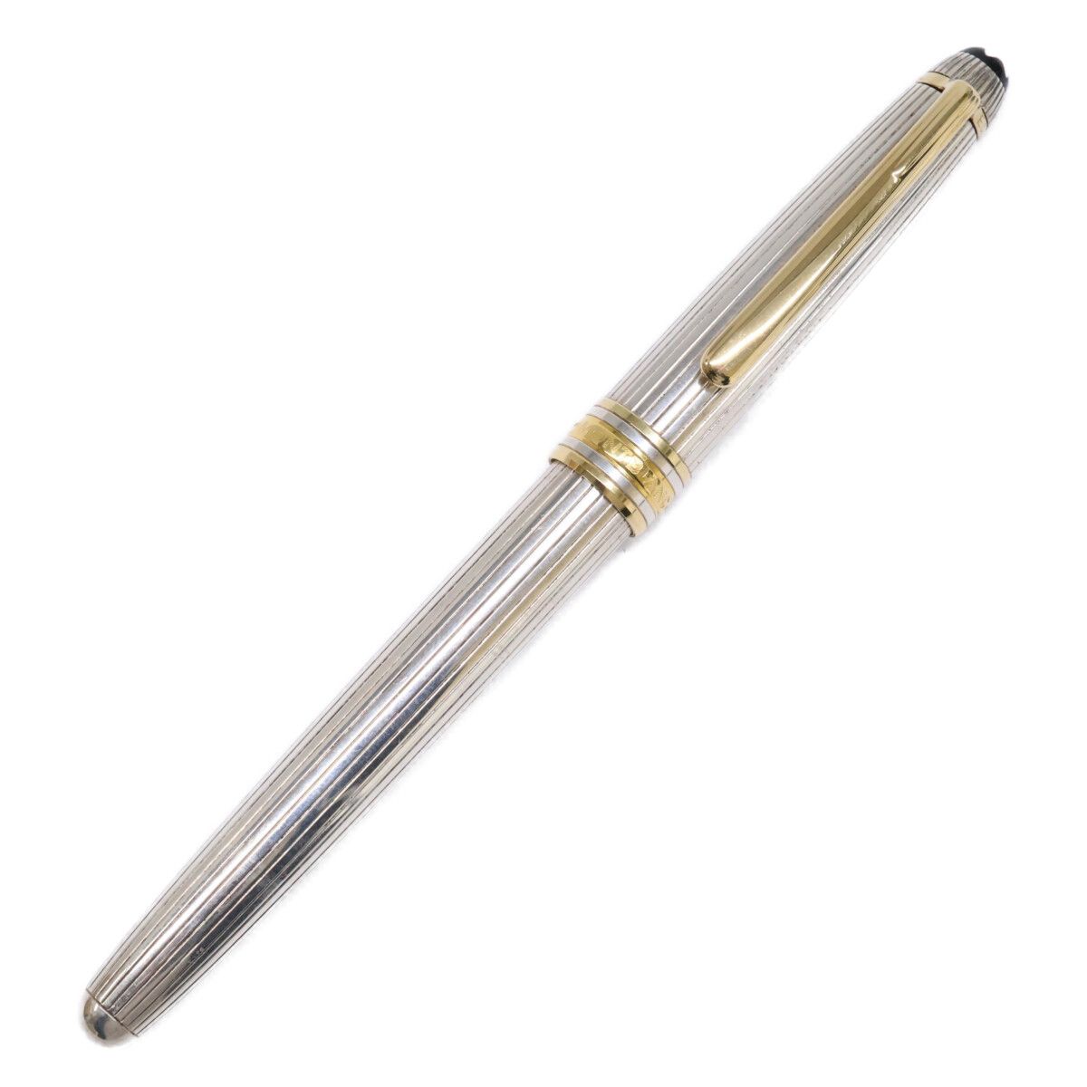 MONTBLANC モンブラン ｿﾘﾃｰﾙ ﾏｲｽﾀｰｼｭﾃｭｯｸ 万年筆 ｼﾙﾊﾞｰ925 ﾍﾟﾝ先18K