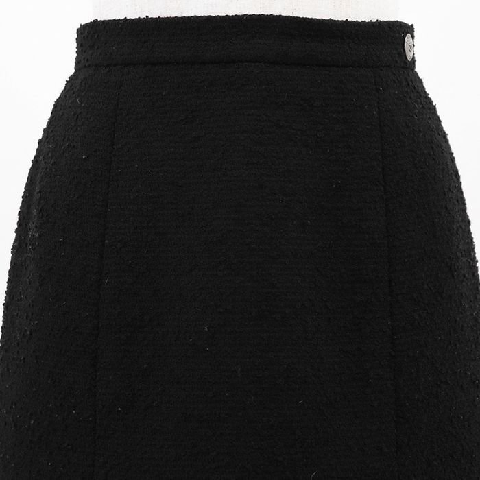 シャネル CHANEL スカート サイズ36 LP07349 - 黑 ロング スカート - シルク タフタ、ブラック — ファッション | CHANEL