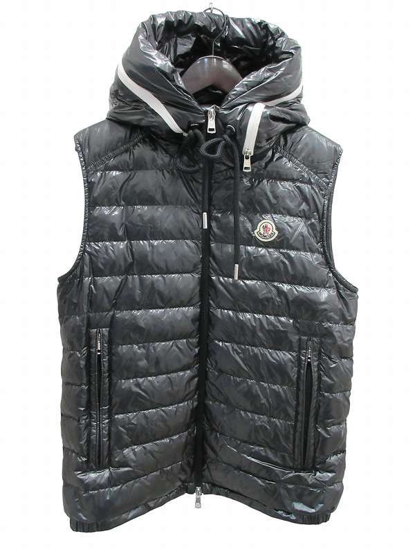 MONCLER チャコールグレー ダウンベスト モンクレール MONCLER ダウンベスト チャコールグレー 1サイズ メンズ
