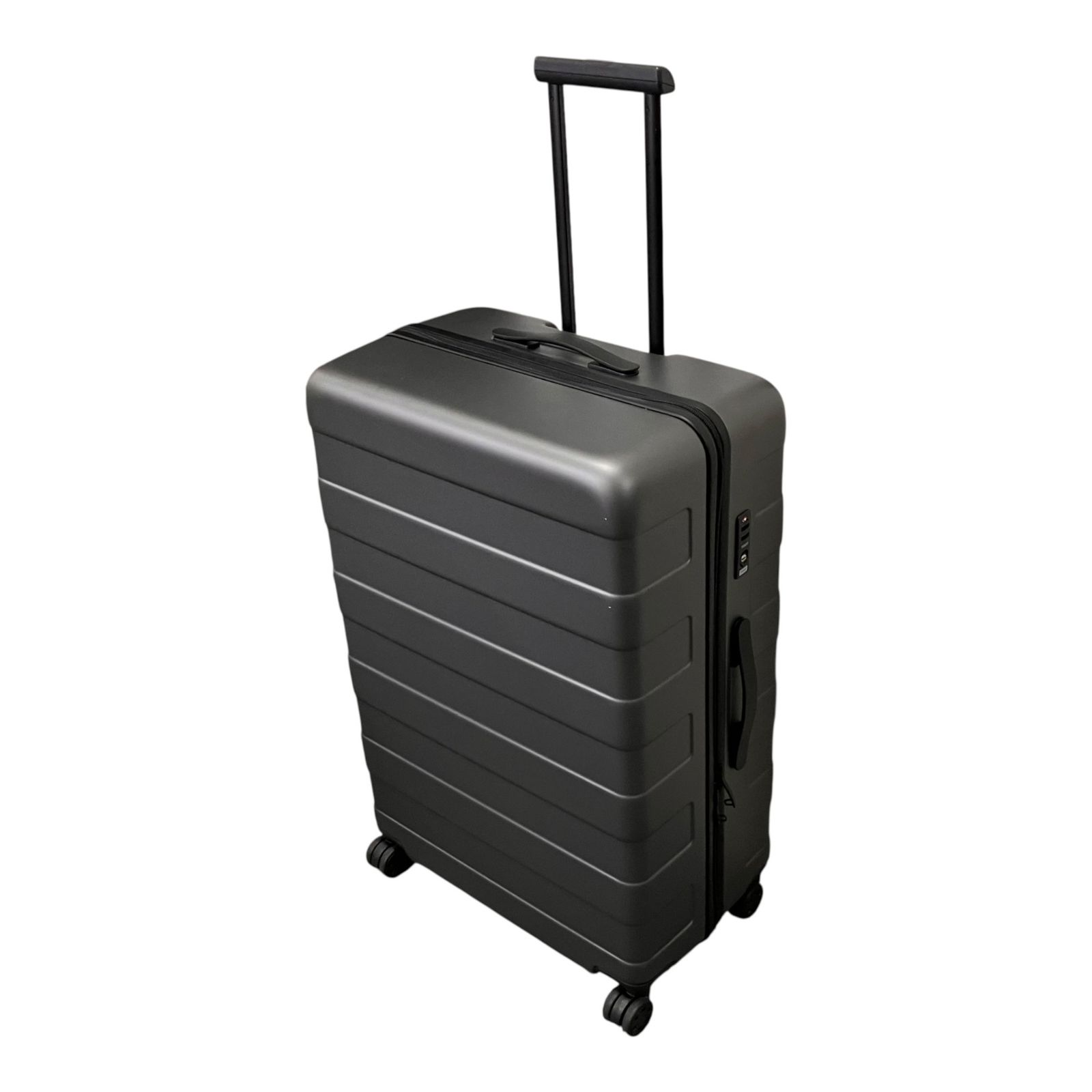 無印良品　黒 キャリーケース 104リットル　TSAロック 4輪　特大 □無印良品 スーツケース EEE84A4A Lサイズ 約75cm キャリーケース TSA