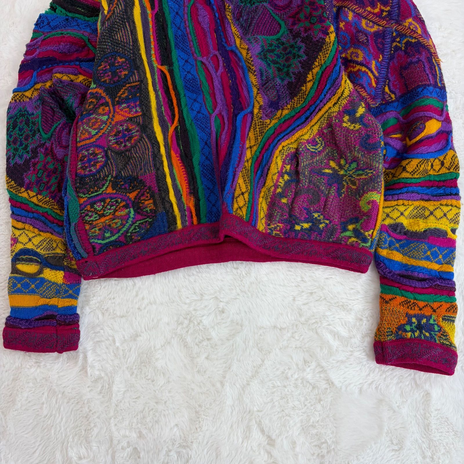 オーストラリア製 Vintage COOGI Crazy Pattern 3D Design Sweater