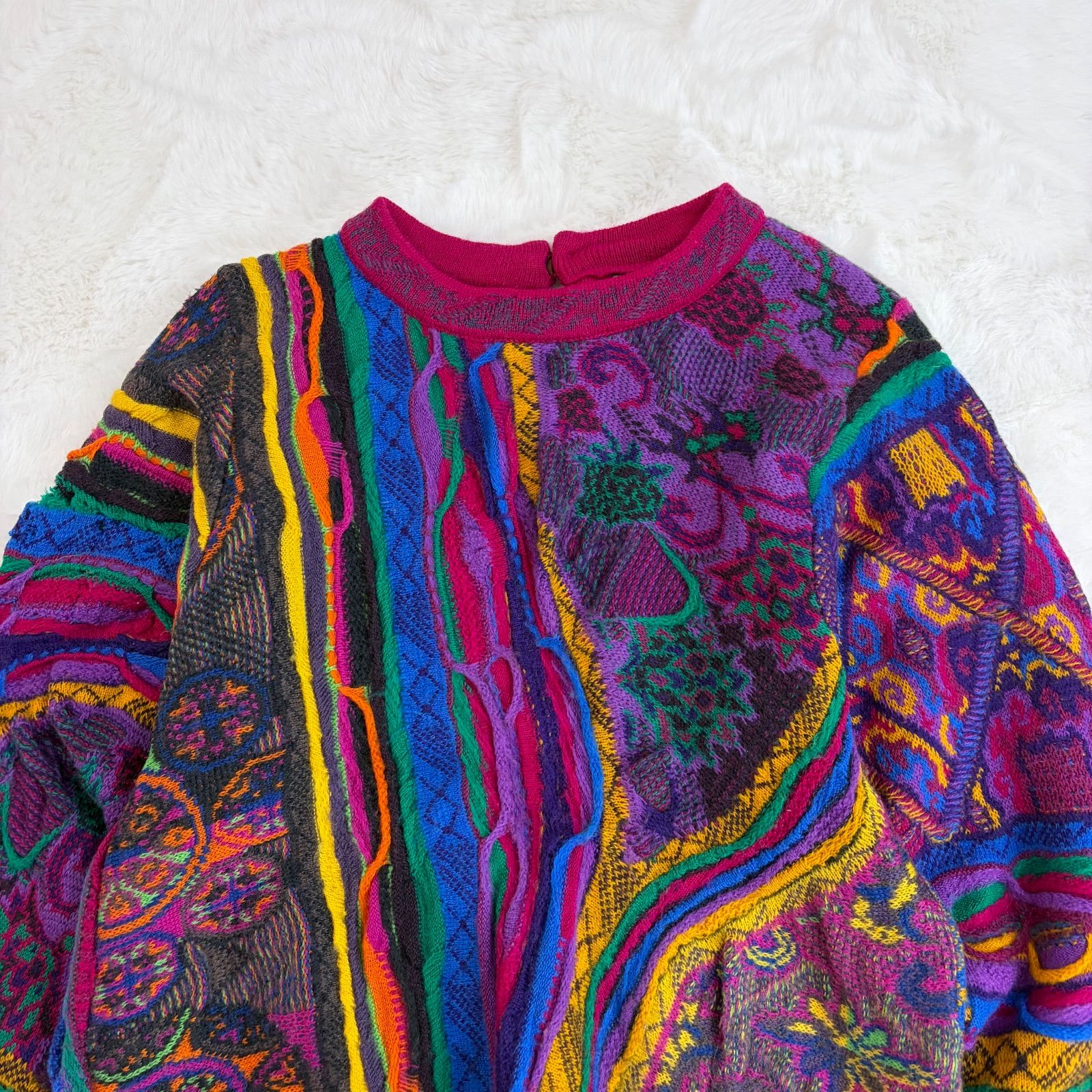 オーストラリア製 Vintage COOGI Crazy Pattern 3D Design Sweater