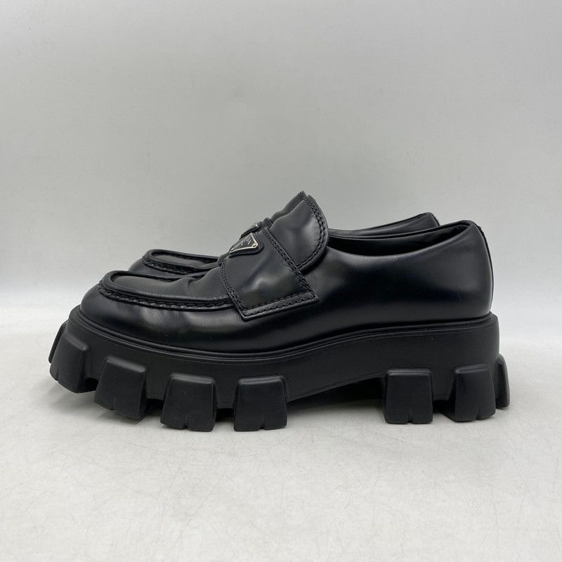 中古品】 PRADA プラダ 2DE129 モノリス ブラッシュドレザー