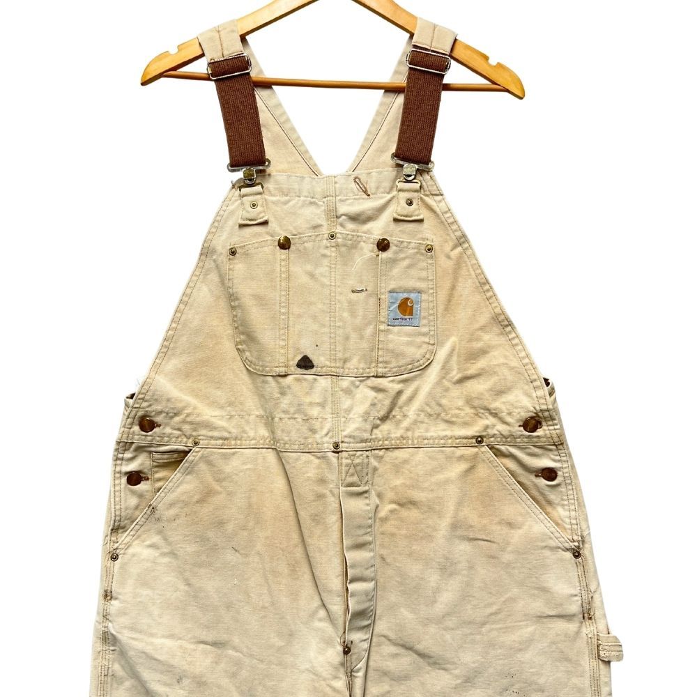 Carhartt ベージュ ダブルニー オーバーオール CARHARTT カーハート ダック ダブルニー オーバーオール ベージュ 正規
