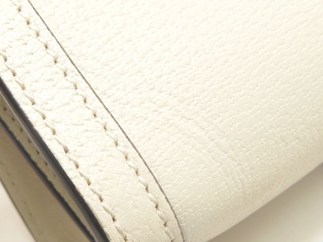 GUCCI グッチ バッグ オフィディア チェーンショルダー ホワイト カーフ ﾊﾞｯｸﾞ 503877 ショルダーバッグ
 レザー アイボリー レディース【中古】 GUCCI - GUCCI グッチ バッグ オフィディア チェーンショルダー