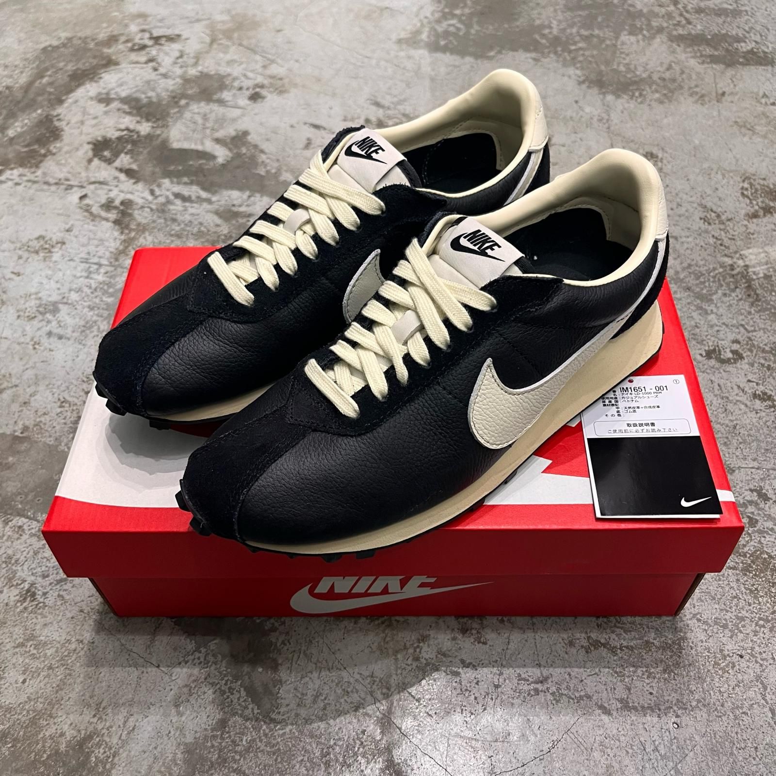 NIKE LD 1000 レザー スニーカー ナイキ IM1651-001 ブラック 26 26cm 