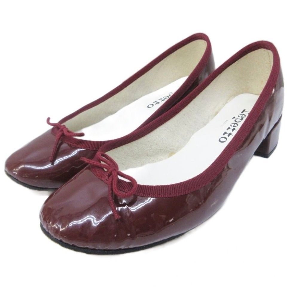 レペット Repetto パンプス エナメル レザー リボン ヒール 36 1/2 約