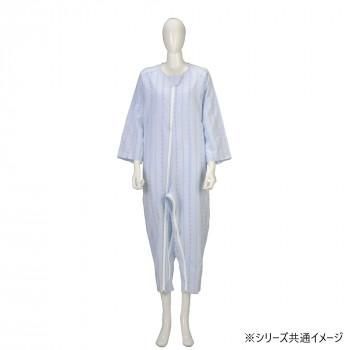 竹虎　ソフトケアねまき両開きファスナー薄手　ブルー　大きいサイズ　105894・L