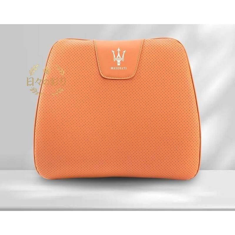 新品】マセラティ Maseratiオレンジシートクッション 車用 シート