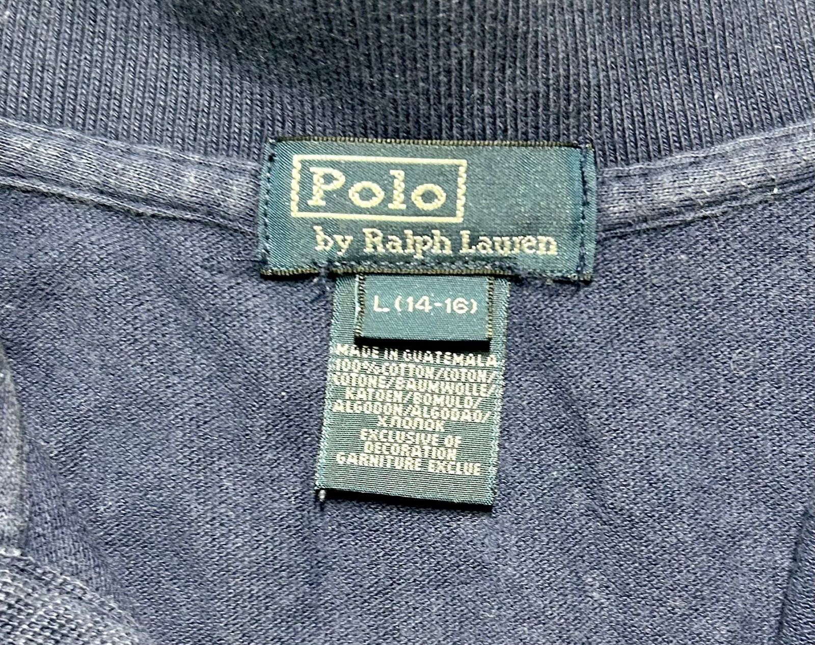 新品未使用 ラルフローレン ポニー ロゴ刺繍 鹿の子 半袖 ポロシャツ ネイビー POLO RALPH LAUREN（ポロ・ラルフローレン） 古着 鹿の子 半袖
