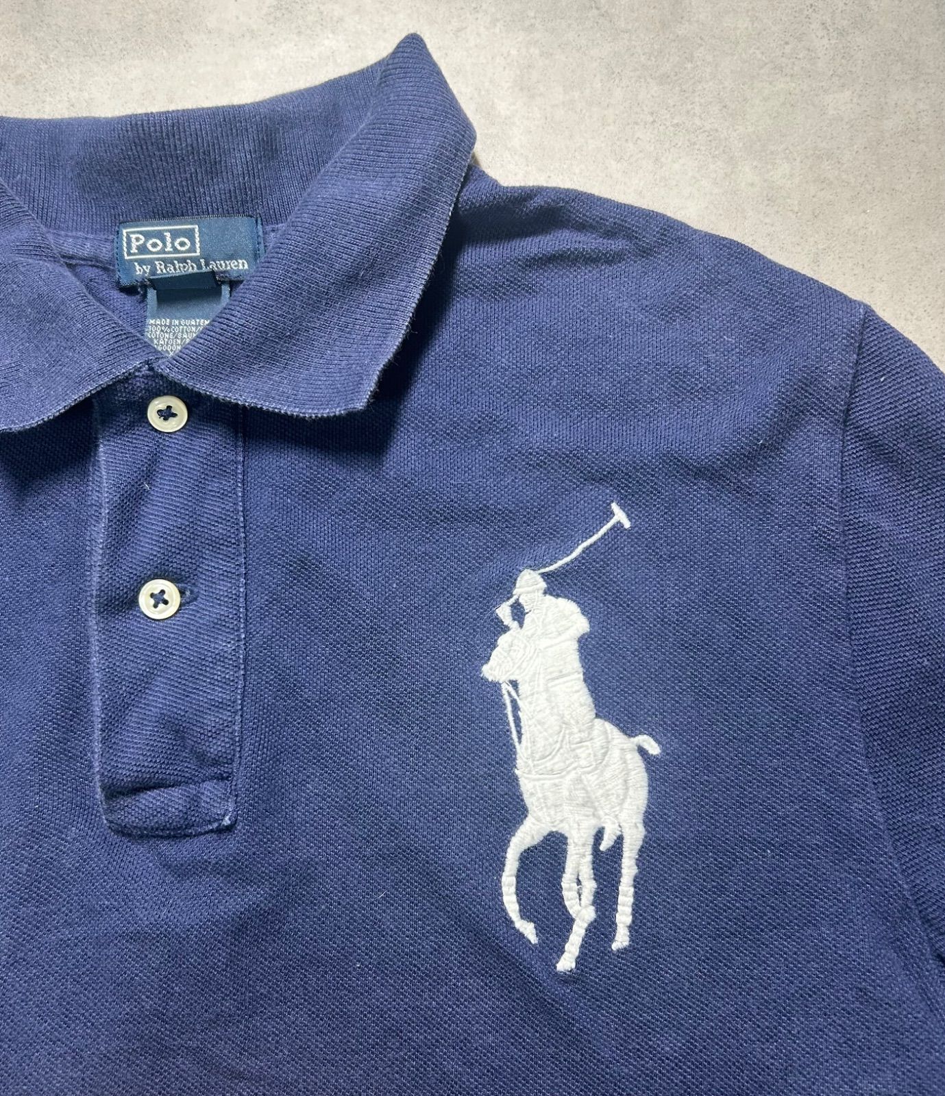 【新品】ポロラルフローレンポニー半袖ポロシャツ鹿の子紺ネイビーM/US:S POLO RALPH LAUREN ポロラルフローレン BIGポニー 鹿の子 半袖