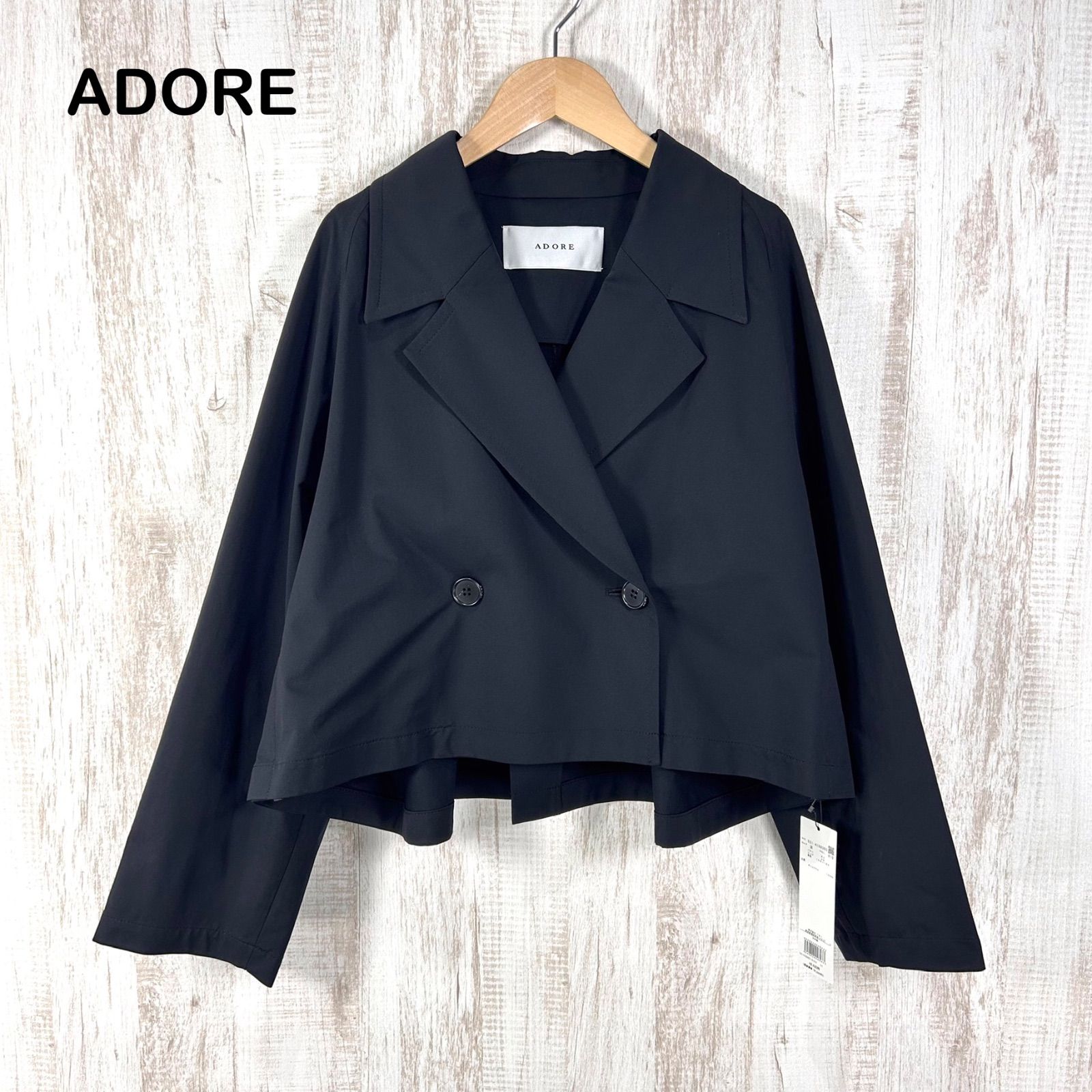 【未使用級】ADORE アドーア　エアドライストレッチコート　ポンチョ　23SS ADORE(アドーア)｜ピュアカシミヤポンチョ/グレー の通販｜ELLESHOP