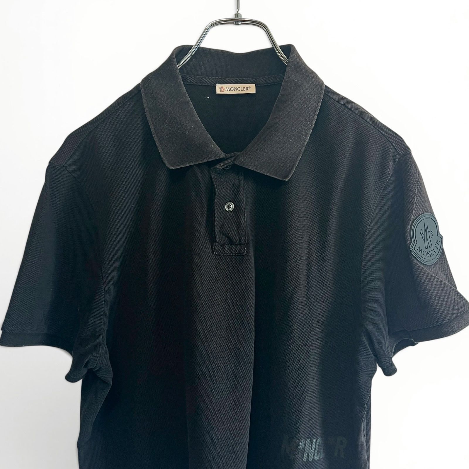 MONCLER モンクレール ポロシャツ 半袖 MAGLIA POLO ビッグロゴ 肩ロゴ 