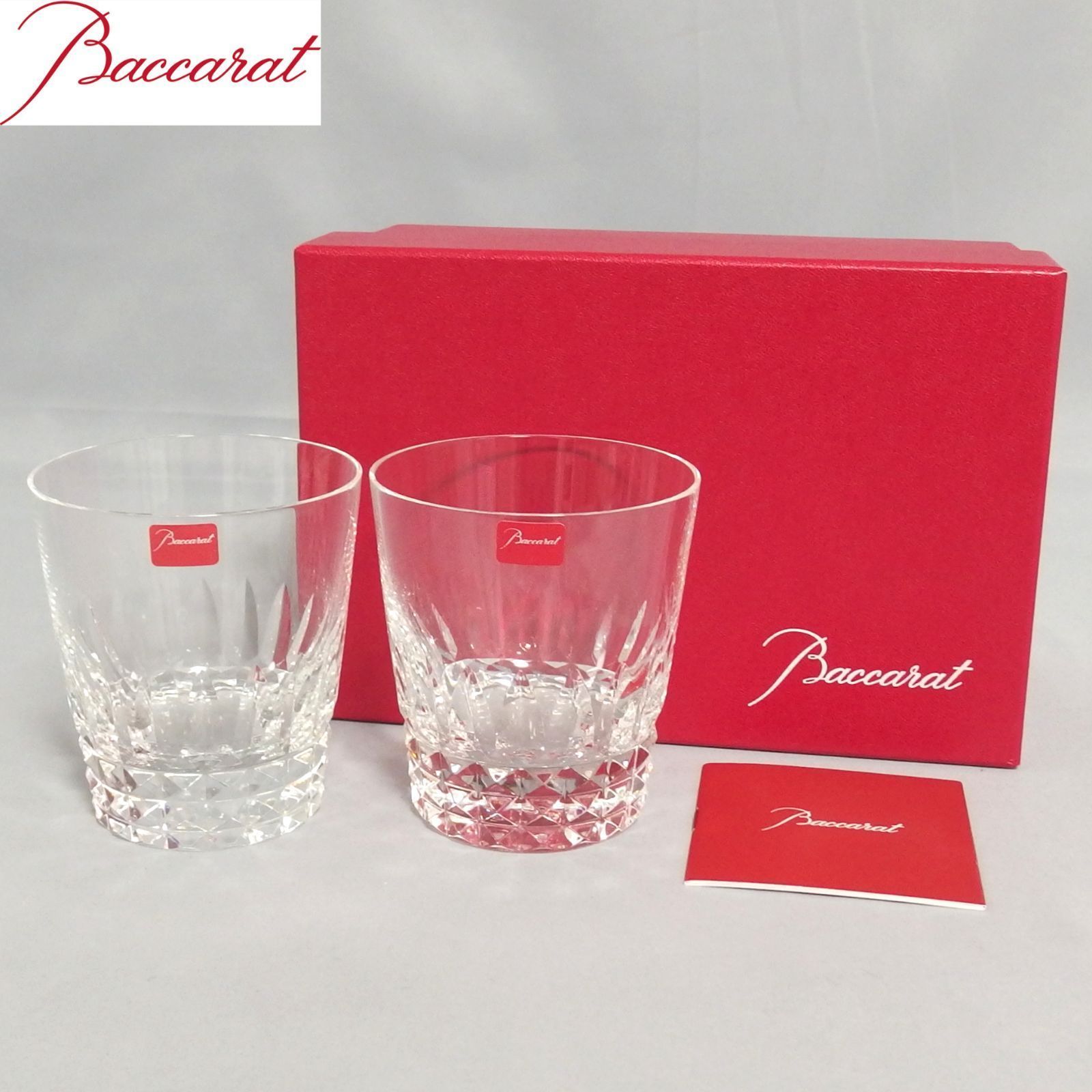 未使用☆Baccarat Piccadilly tumbler ペア ロックグラス オールド