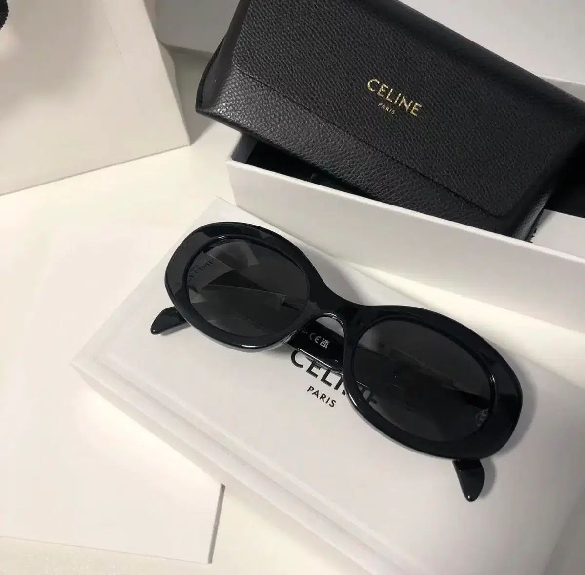 CELINE　サングラス　トリオンフ　アセテート W) Celine セリーヌ アセテート トリオンフ 01 サングラス ブラック