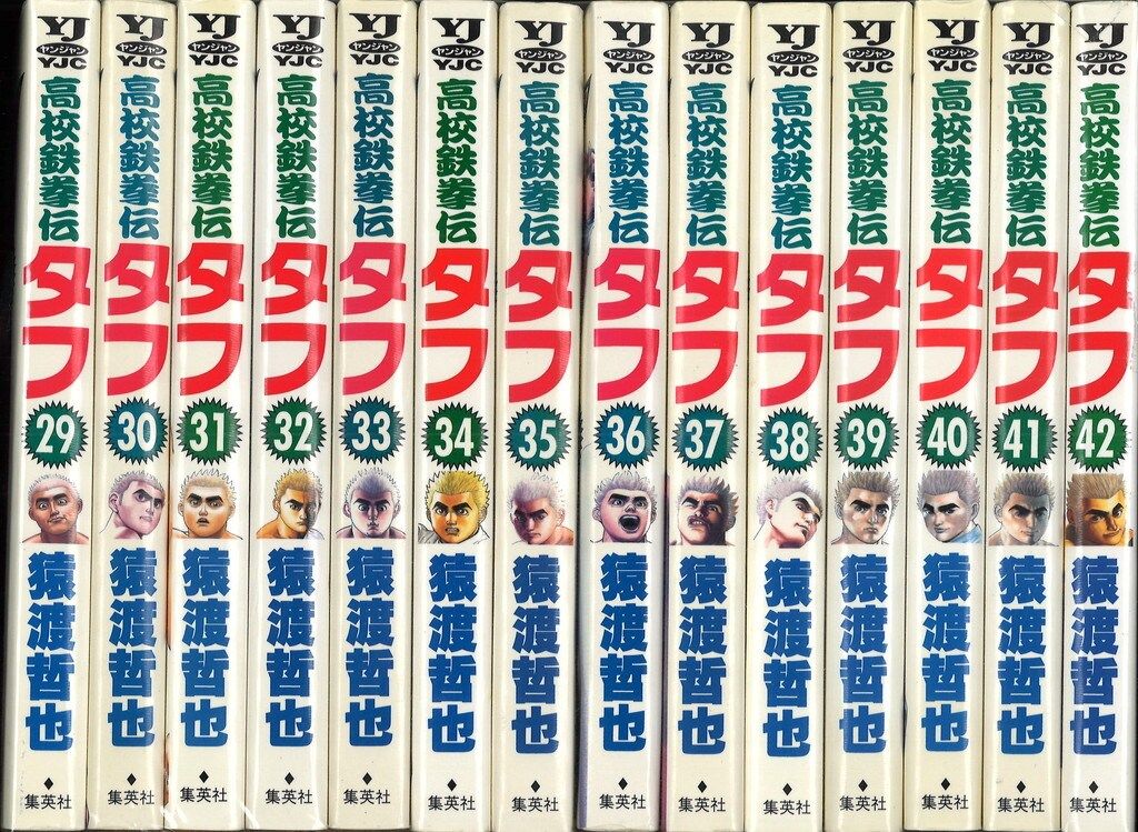 集英社 ヤングジャンプコミックス 猿渡哲也 高校鉄拳伝タフ 全42巻