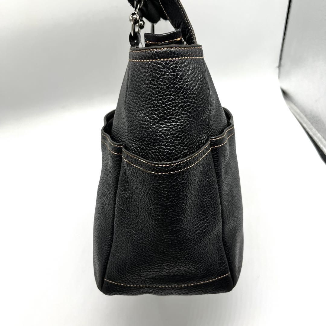 FURLA ビジネスバッグ レザー シボ革 A4可能 トートバッグ 黒 2699
