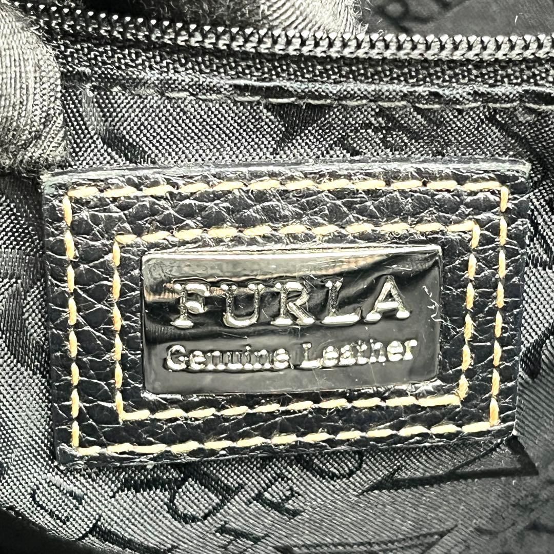 FURLA ビジネスバッグ レザー シボ革 A4可能 トートバッグ 黒 2699