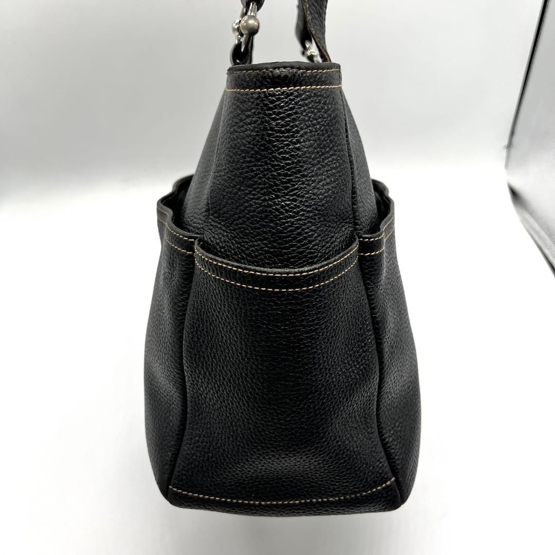 FURLA ビジネスバッグ レザー シボ革 A4可能 トートバッグ 黒 2699