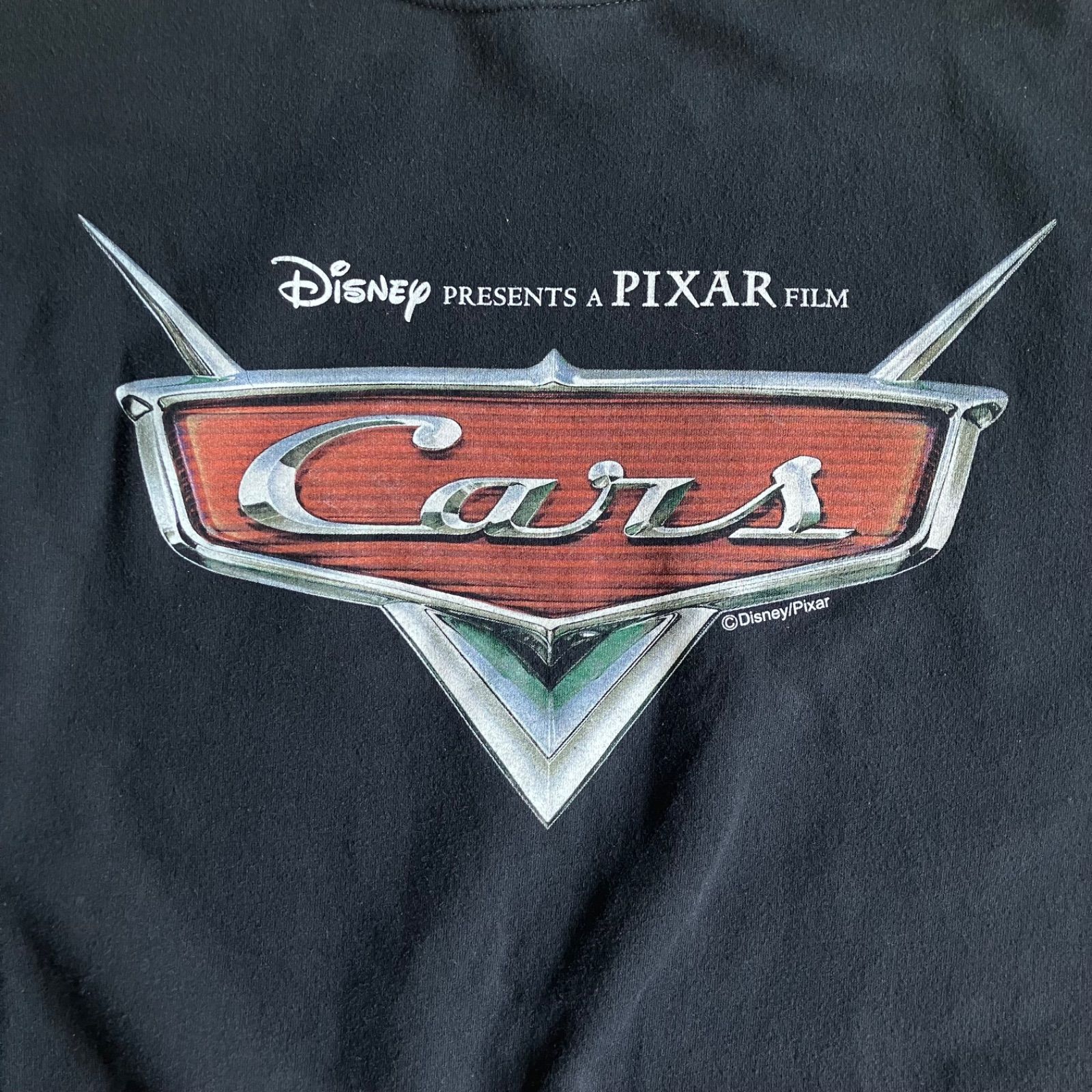00s 美品 カーズ CARS スウェット 企業ロゴ L Disney Pixar 企業協賛 