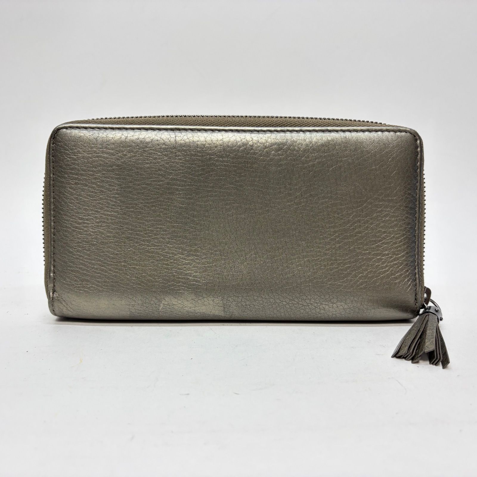 3034 GUCCI グッチ 長財布 シルバー インターロッキング ラウンド 