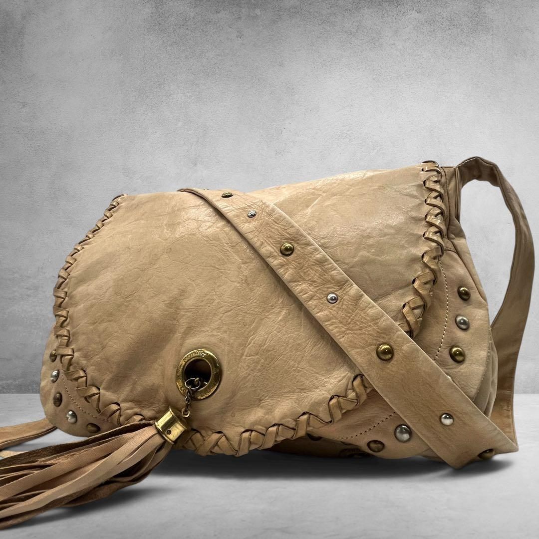 00s archive Y2K leather shoulder bag 00s archive one shoulder bag 
